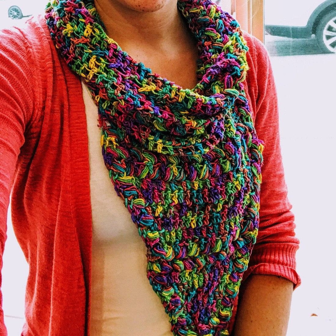 Rainbow Meadows Cowl Crochet Kit - Vibrant Hand-Knit DIY Project