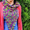 Rainbow Meadows Cowl Crochet Kit - Vibrant Hand-Knit DIY Project