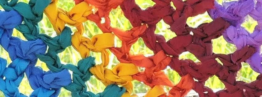 Rainbow Shawl Crochet Pattern - Geometric Bohemian Knit Style