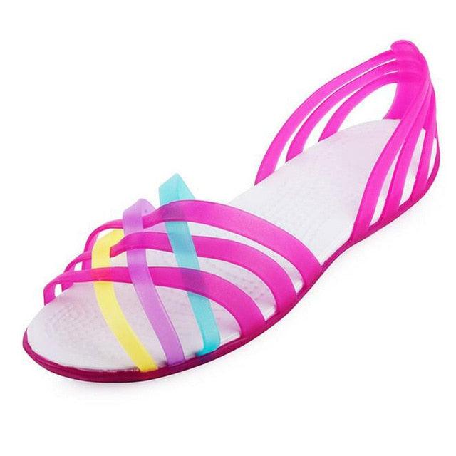 Women's Rainbow Slip-On Sandals Lightweight Beach Water Shoes