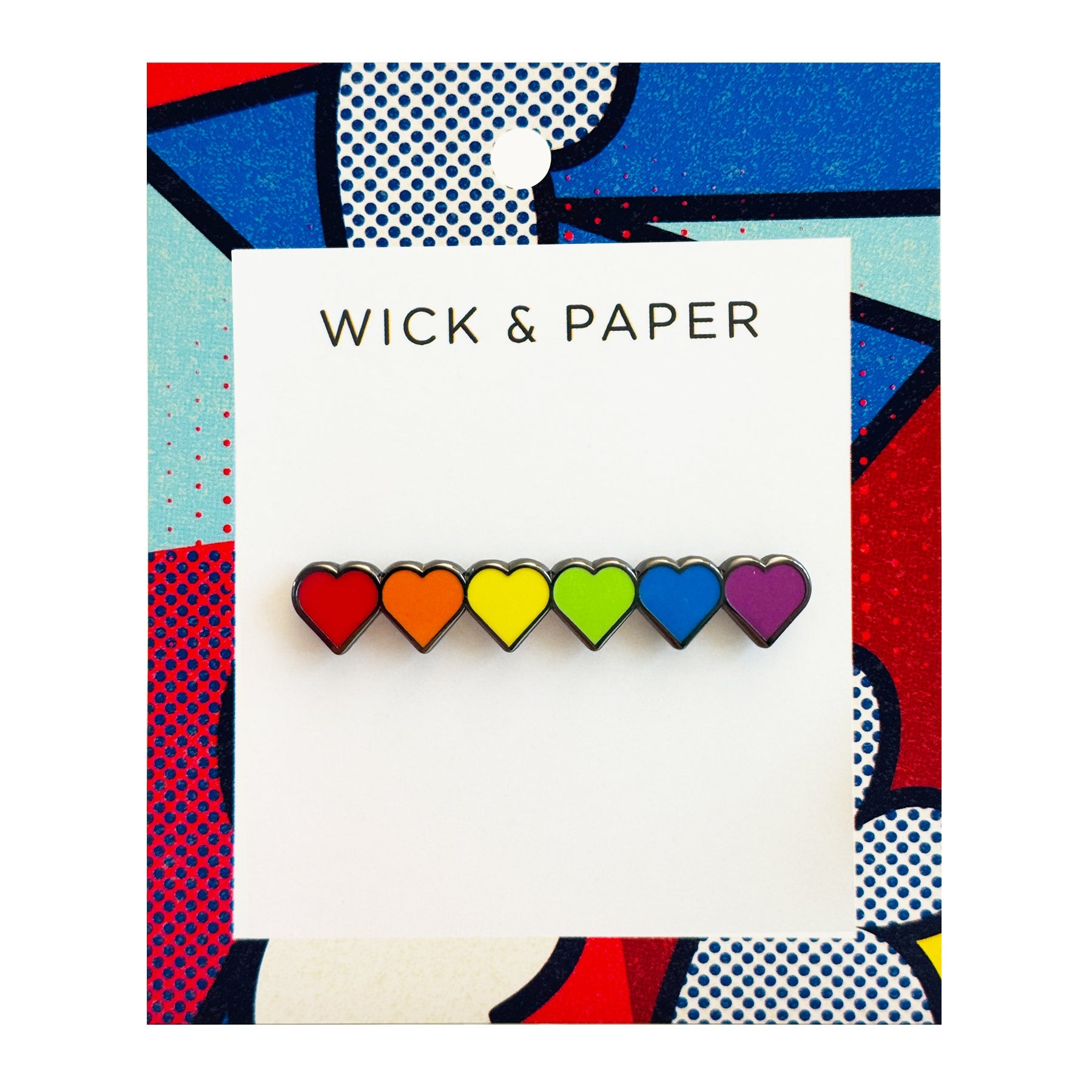 Rainbow Hearts Enamel Pin