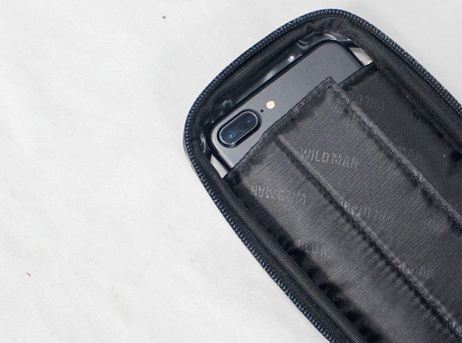 Rainproof Bicycle Top Tube Bag with Touchscreen Phone Mount