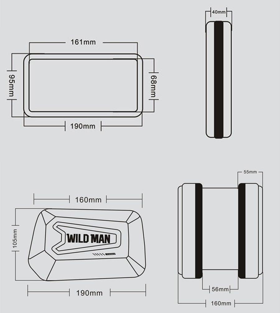 Rainproof Bicycle Top Tube Bag with Touchscreen Phone Mount