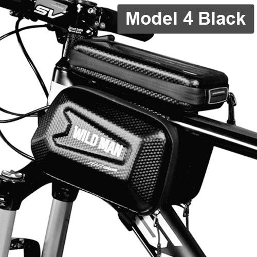 Rainproof Bicycle Top Tube Bag with Touchscreen Phone Mount