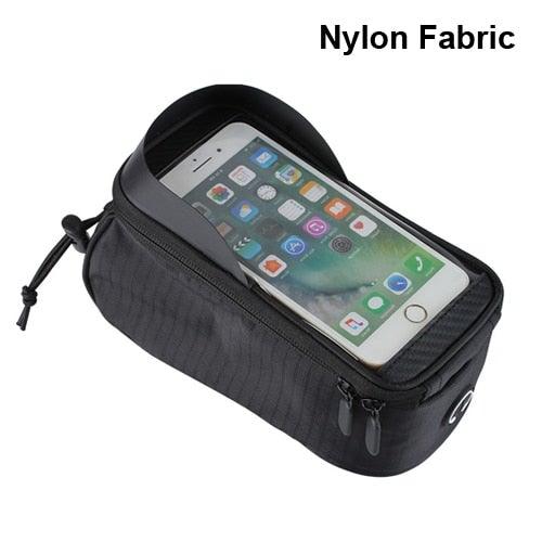 Rainproof Bicycle Top Tube Bag with Touchscreen Phone Mount