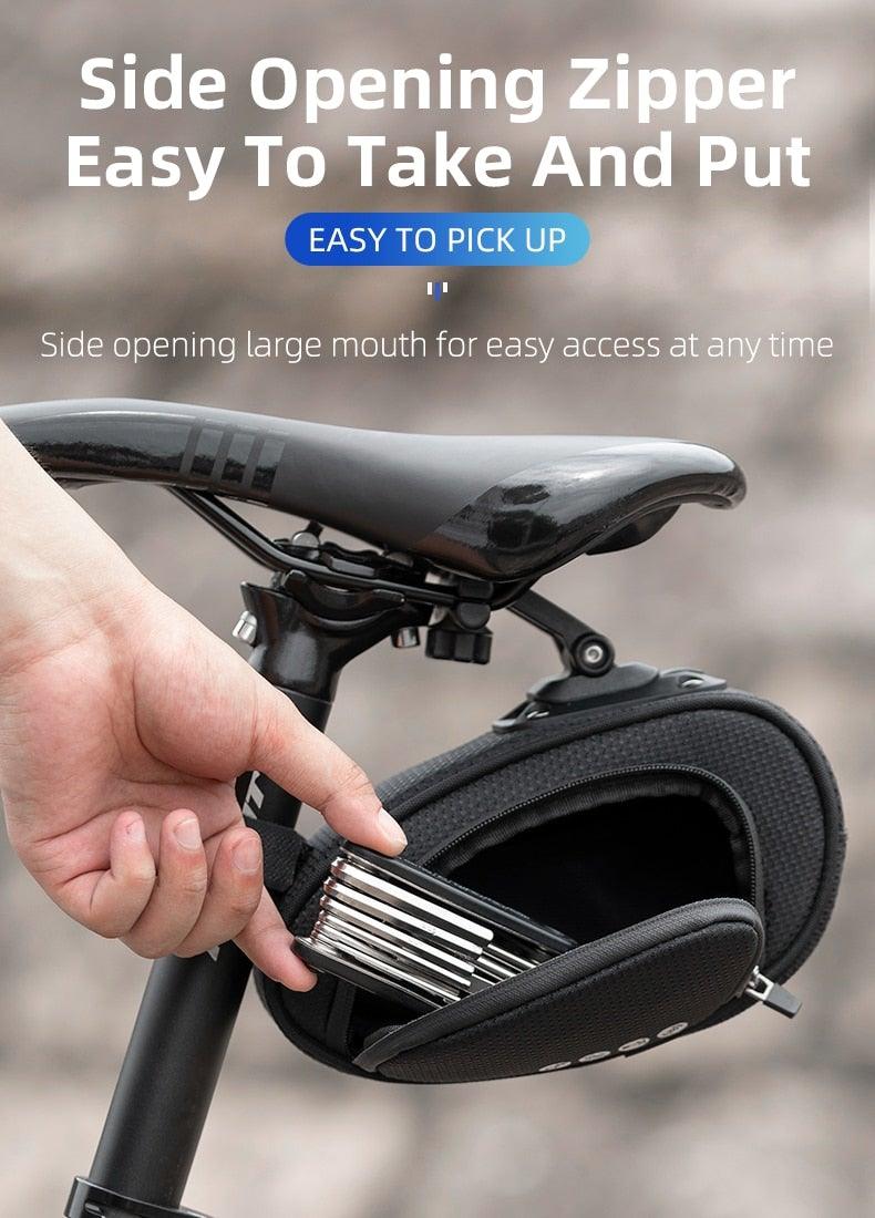 Rainproof Bike Seat Bag - Shockproof Cycling Storage Pouch