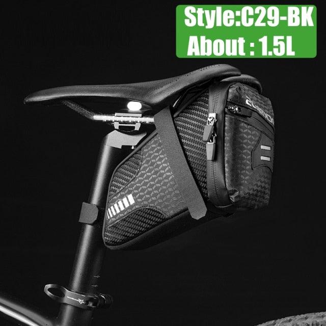 Rainproof Bike Seat Bag - Shockproof Cycling Storage Pouch