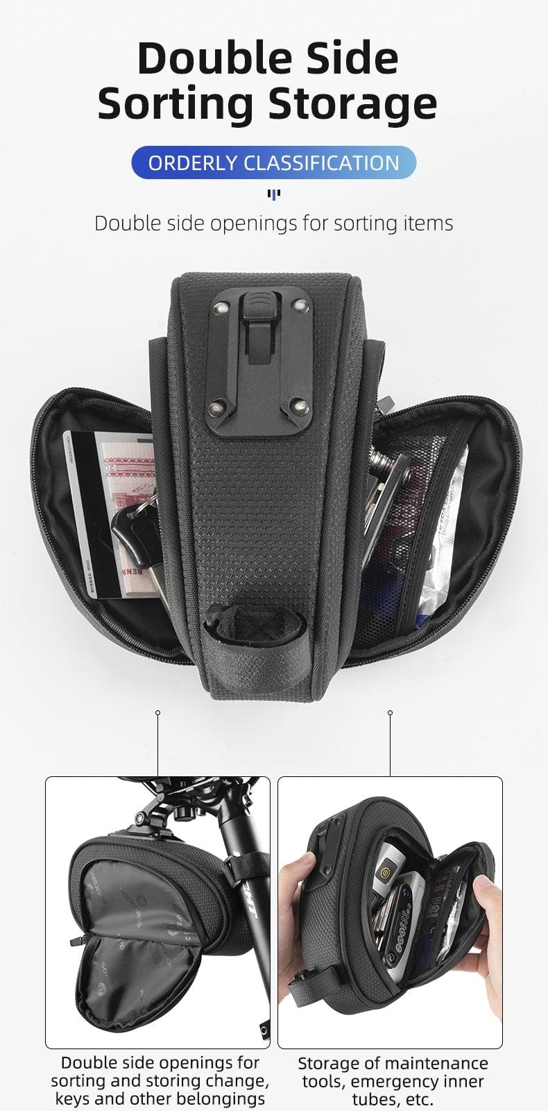 Rainproof Bike Seat Bag - Shockproof Cycling Storage Pouch