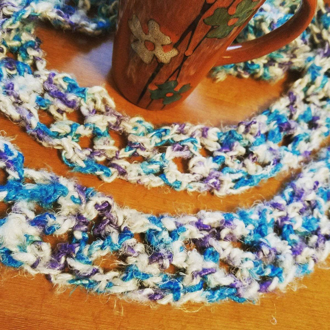 Rainy Day Infinity Scarf Crochet Kit - Bohemian Handcrafted Style