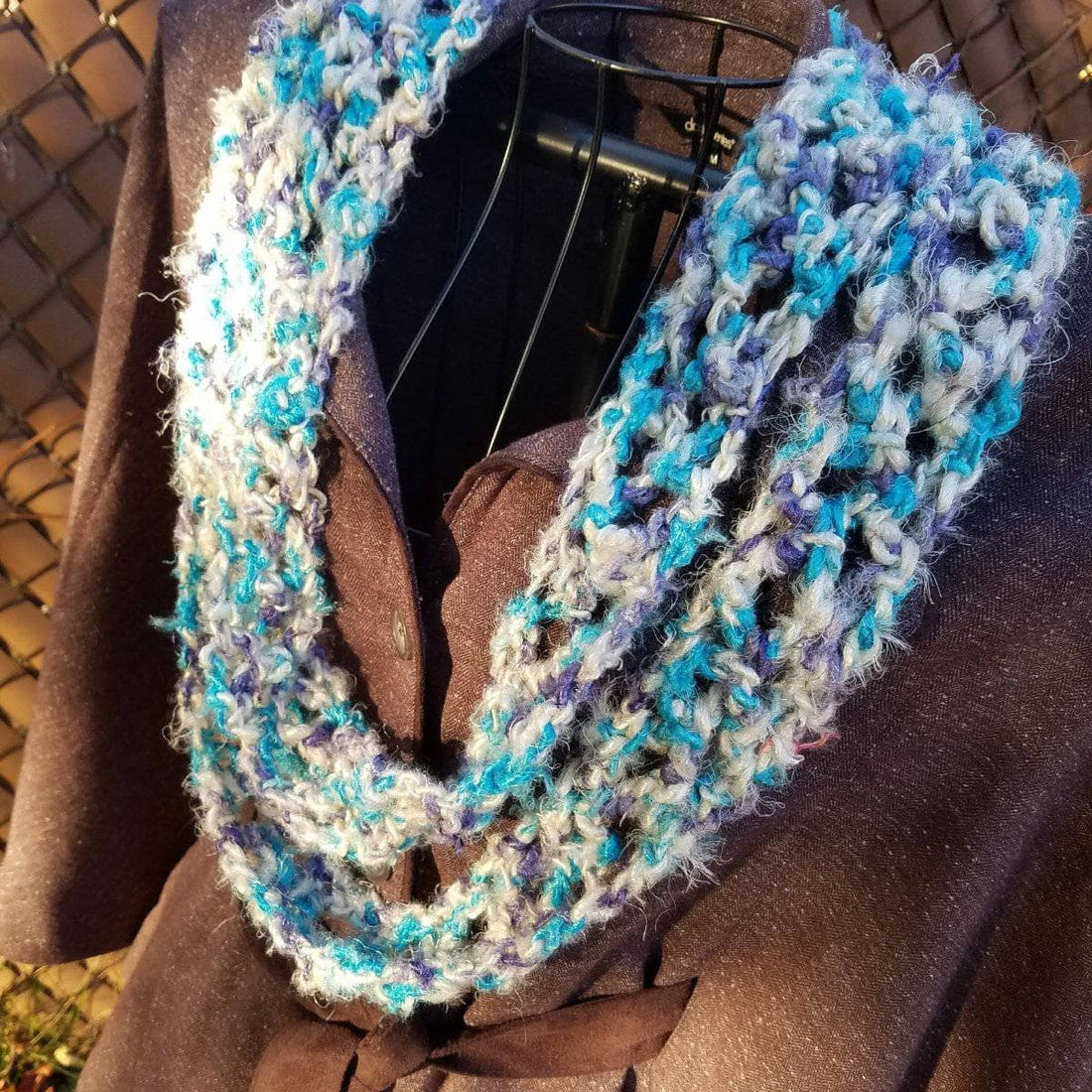 Rainy Day Infinity Scarf Crochet Kit - Bohemian Handcrafted Style