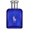 Ralph Lauren Polo Blue Eau de Toilette 4.2 oz bottle in deep blue glass.