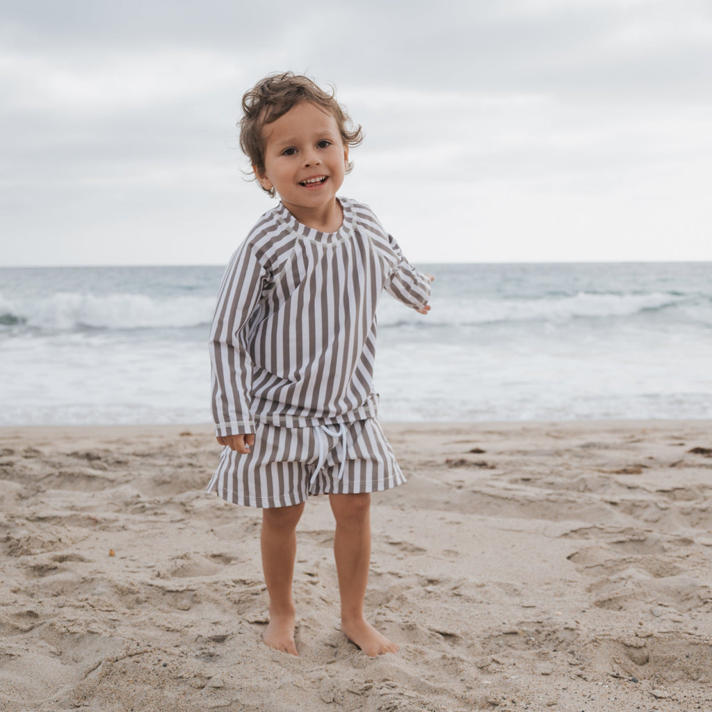 Child Board Short | Olive Stripe