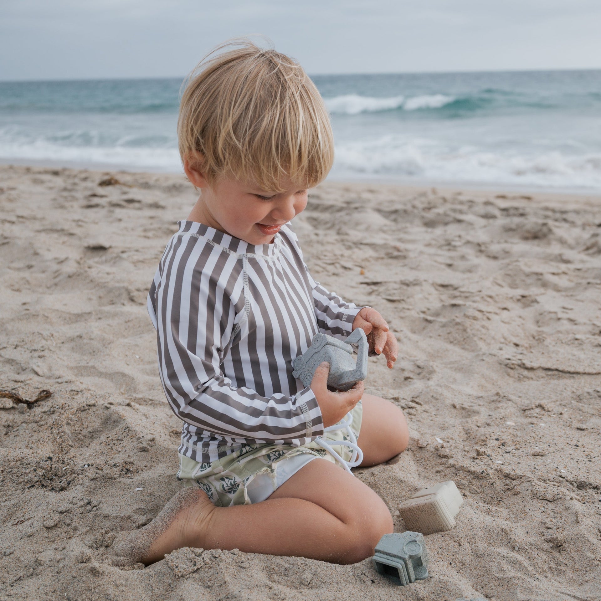 Child Rash Guard | Olive Stripe