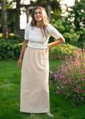 Rayne Modern Gingham Maxi Skirt | Cotton A-Line