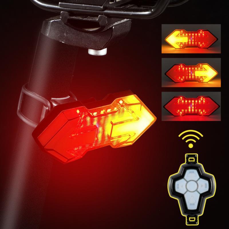 Wireless Remote Control LED Bike Tail Light with Turn Signals