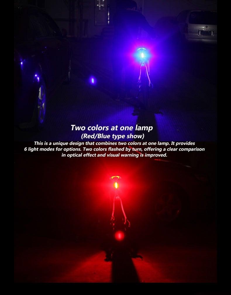 USB Rechargeable LED Bicycle Tail Light - High Intensity Safety