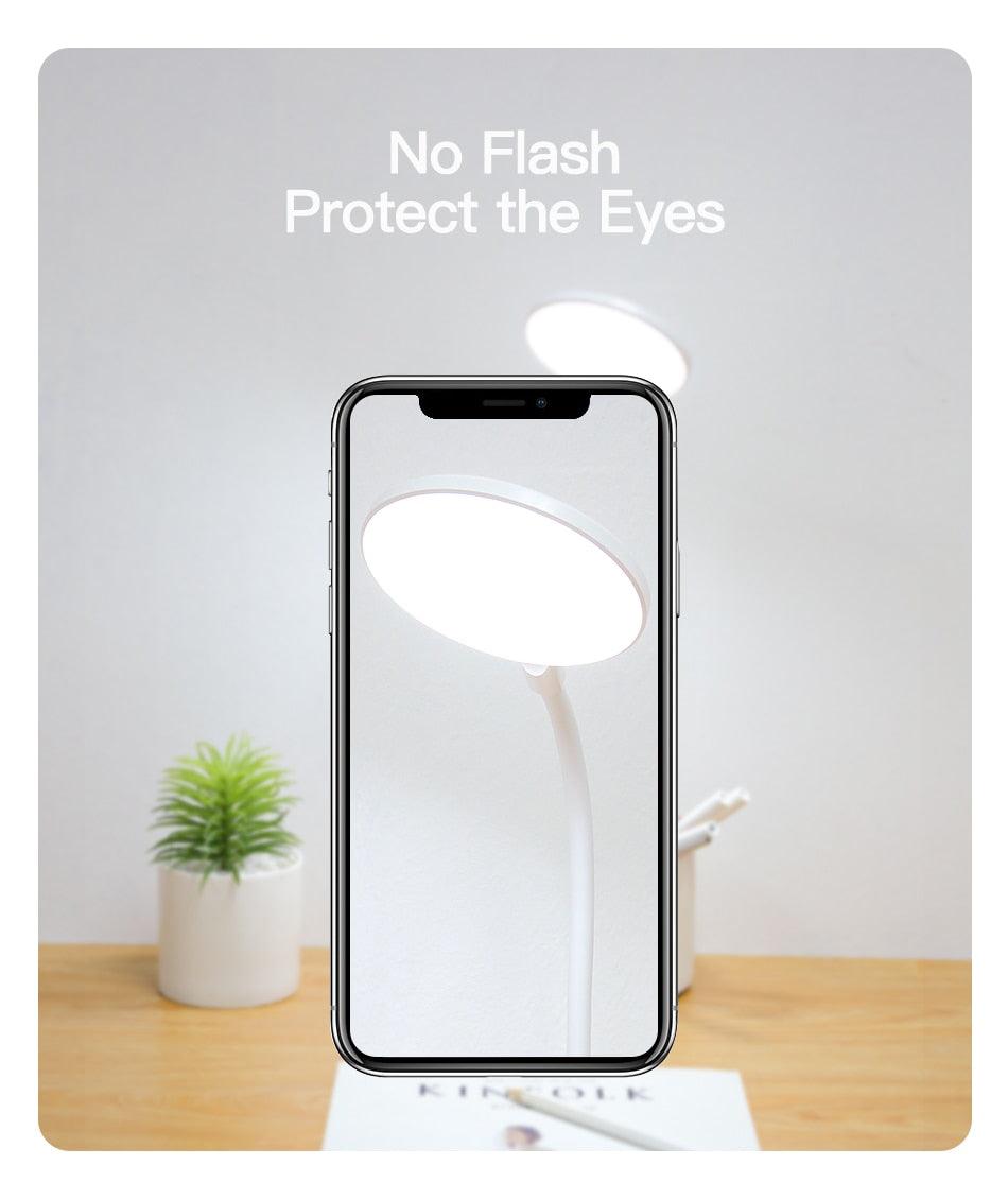 Rechargeable LED Desk Lamp with Pen Holder and Phone Stand