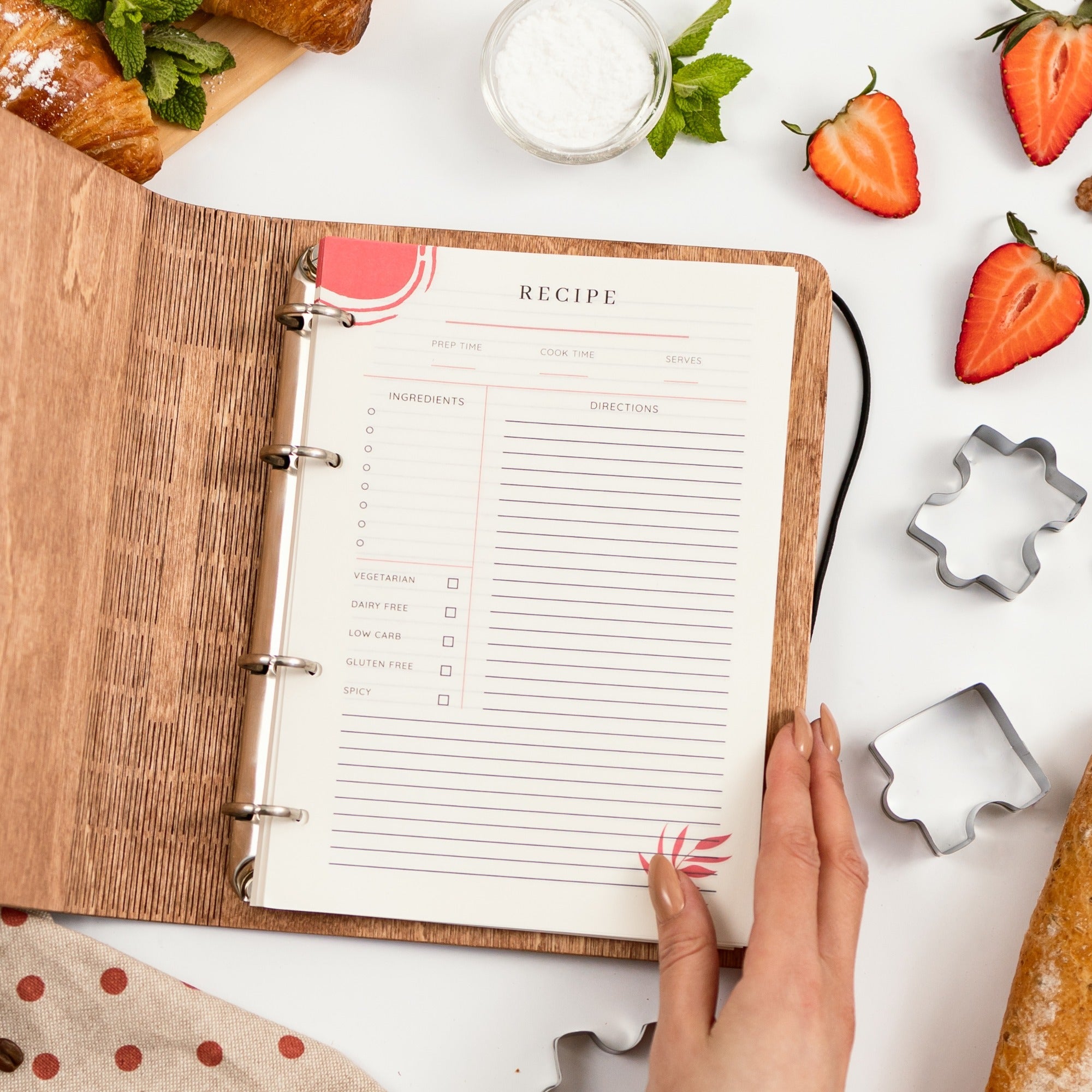 Boulangerie Wood Recipe Book for Bread and Pastry Bakers