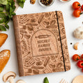 Elegant wood-covered Recipe Book Pasta for Italian cooking notes
