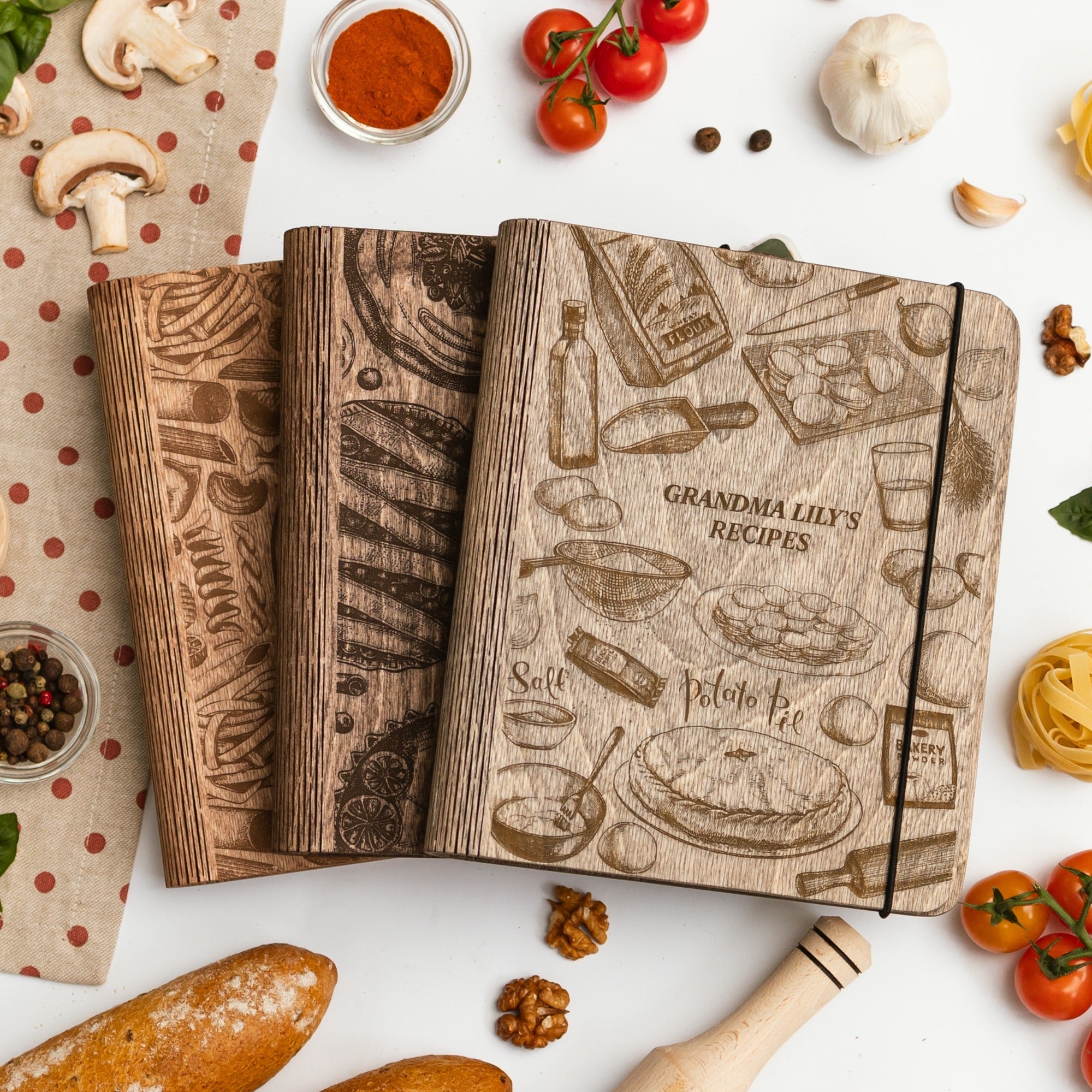 Potato Pie Recipe Journal - Hardwood Covered Recipe Keeper