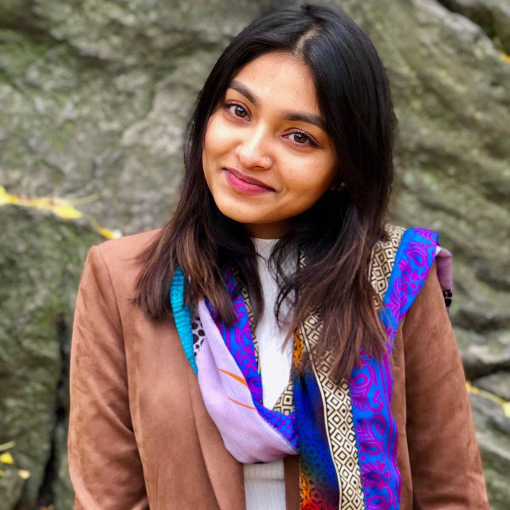 The Original Medley Silk Sari Scarf: Vibrant Boho Long Wrap