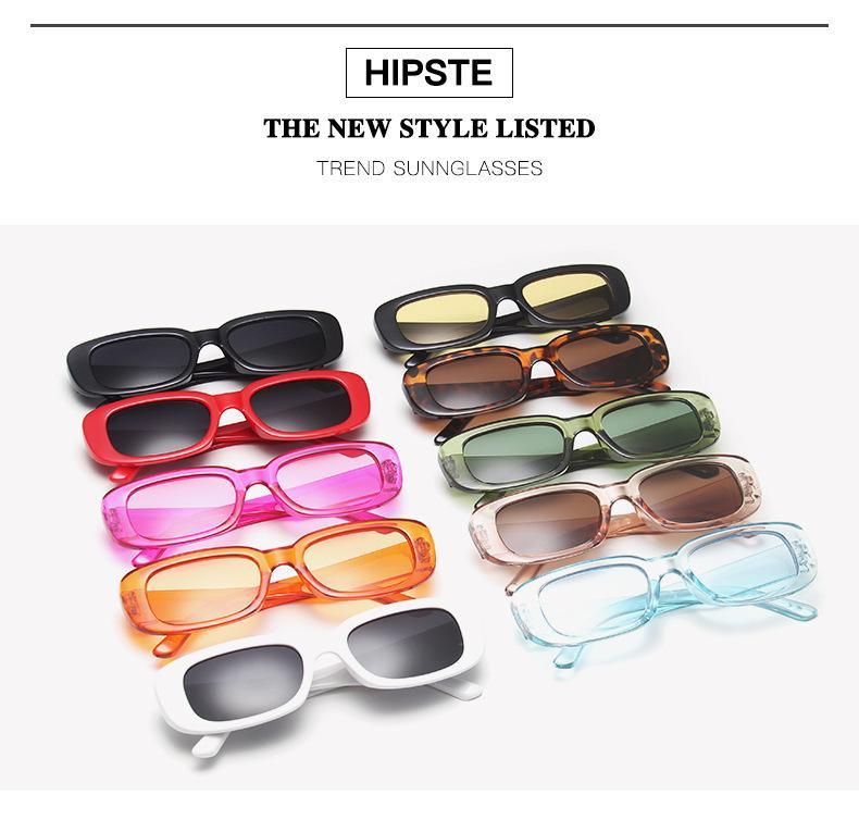 Retro Rectangle Sunglasses for Women & Men - Thick Frame Eyewear