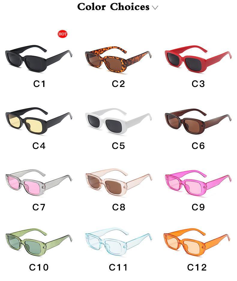 Retro Rectangle Sunglasses for Women & Men - Thick Frame Eyewear