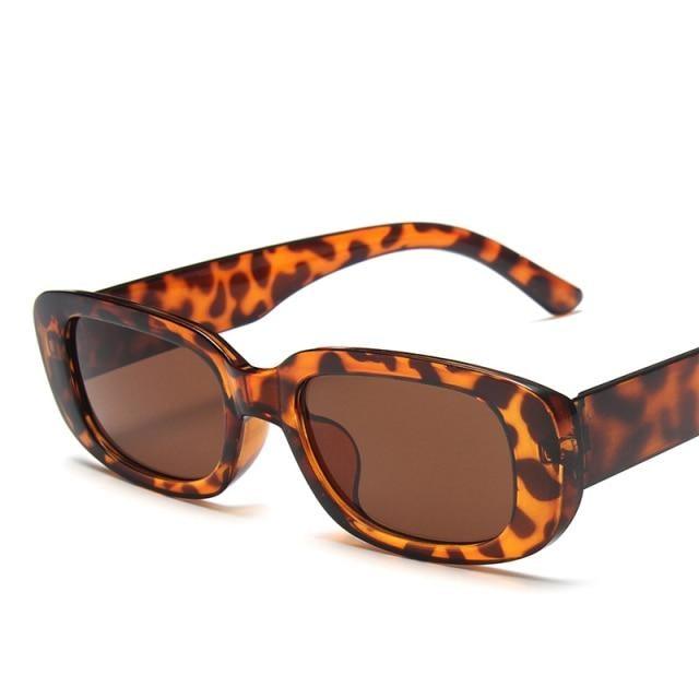 Retro Rectangle Sunglasses for Women & Men - Thick Frame Eyewear