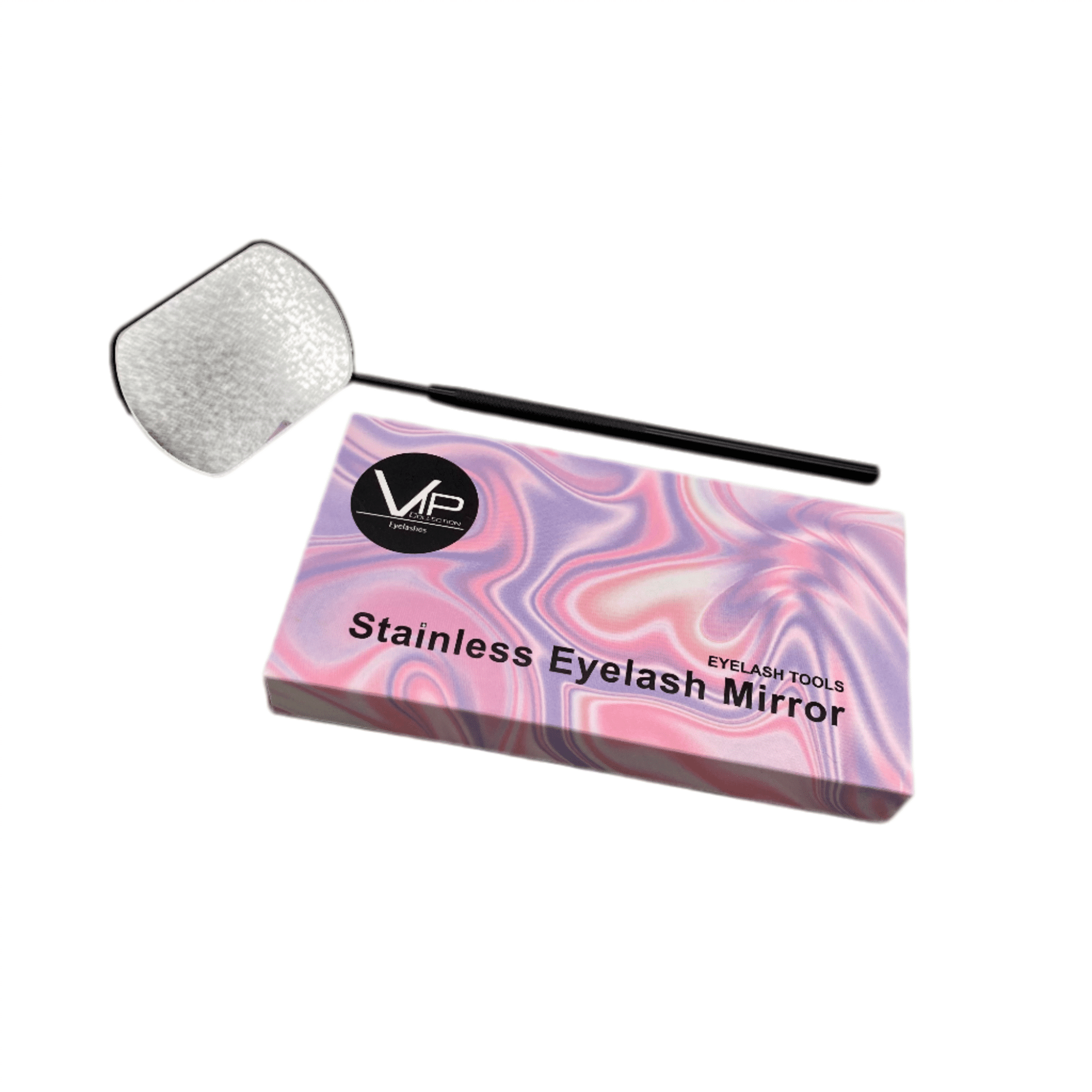 Professional large rectangular eyelash inspection mirror for precise lash application