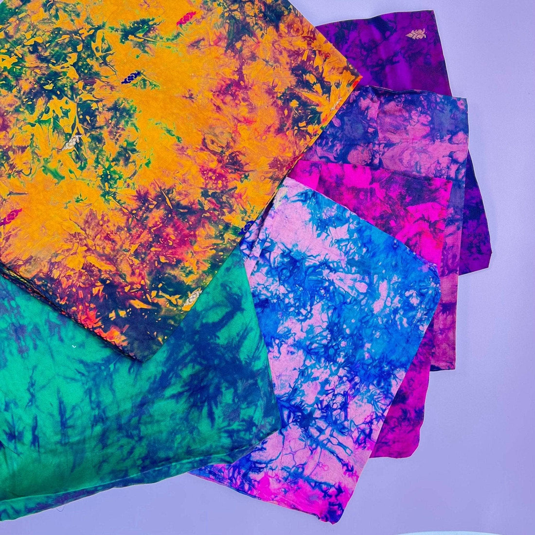 Upcycled Sari Scrap Fabric Bundle for Baby Crafts and Mending