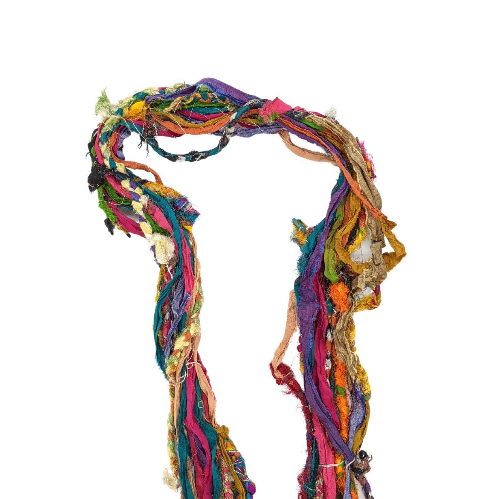 Istanbul Sparkle Recycled Sari Silk Ribbon for Bohemian Decor