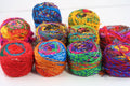 Colorful Spice Market recycled sari silk yarn in rich bohemian tones