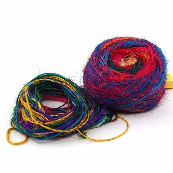 Spice Market Recycled Sari Silk Yarn for Bohemian Fiber Art