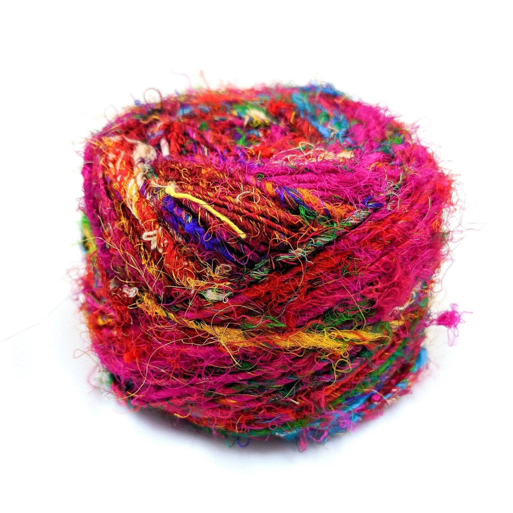 Wild Peacock Worsted Weight Recycled Silk Yarn for DIY Crafts