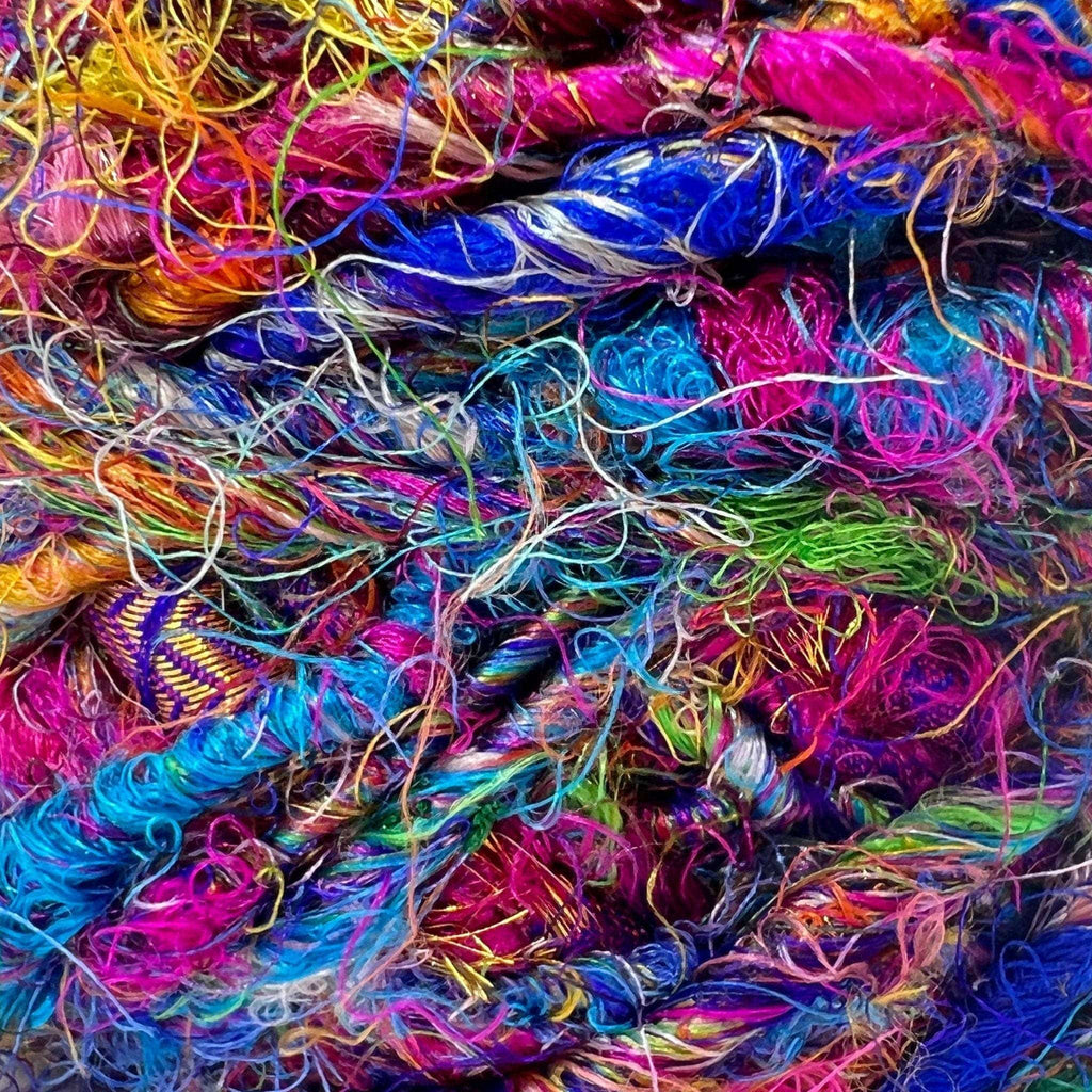 Wild Peacock Worsted Weight Recycled Silk Yarn for DIY Crafts