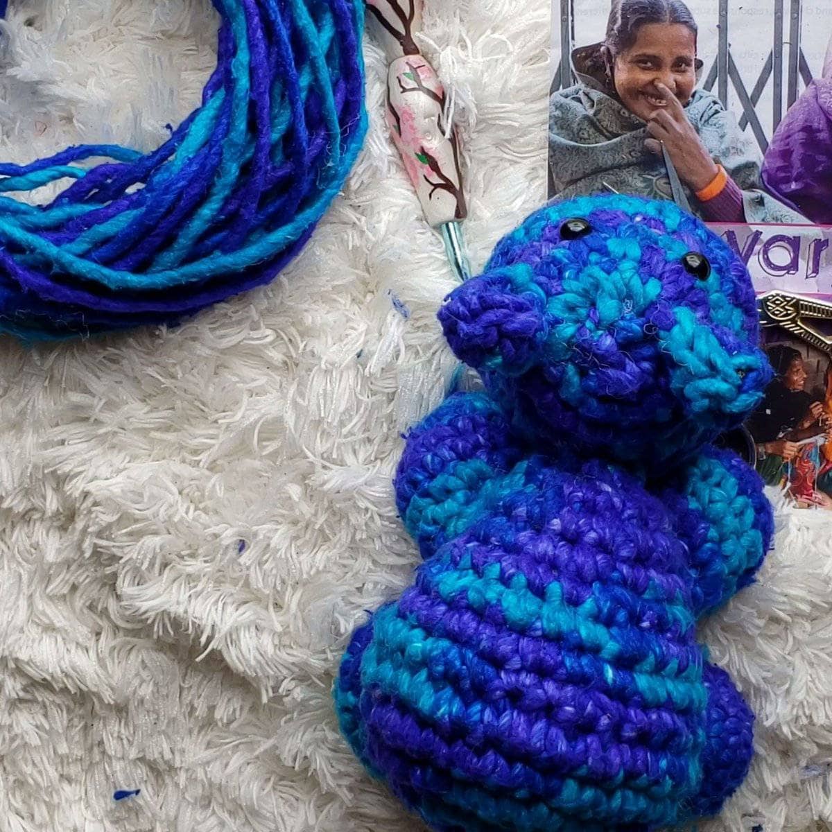 DIY Crochet Baby Hippo Stuffed Animal Kit - Easy Craft Project