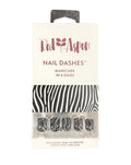 Close up of Zena Stripes on Stripes Red Aspen Nail Dashes on fingernails