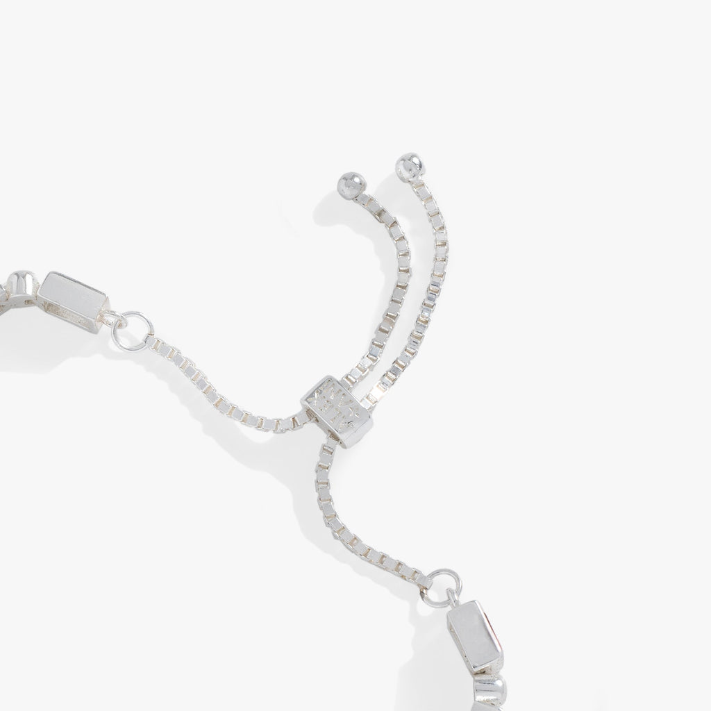 Red, White and Blue Baguette Crystal Bolo Bracelet