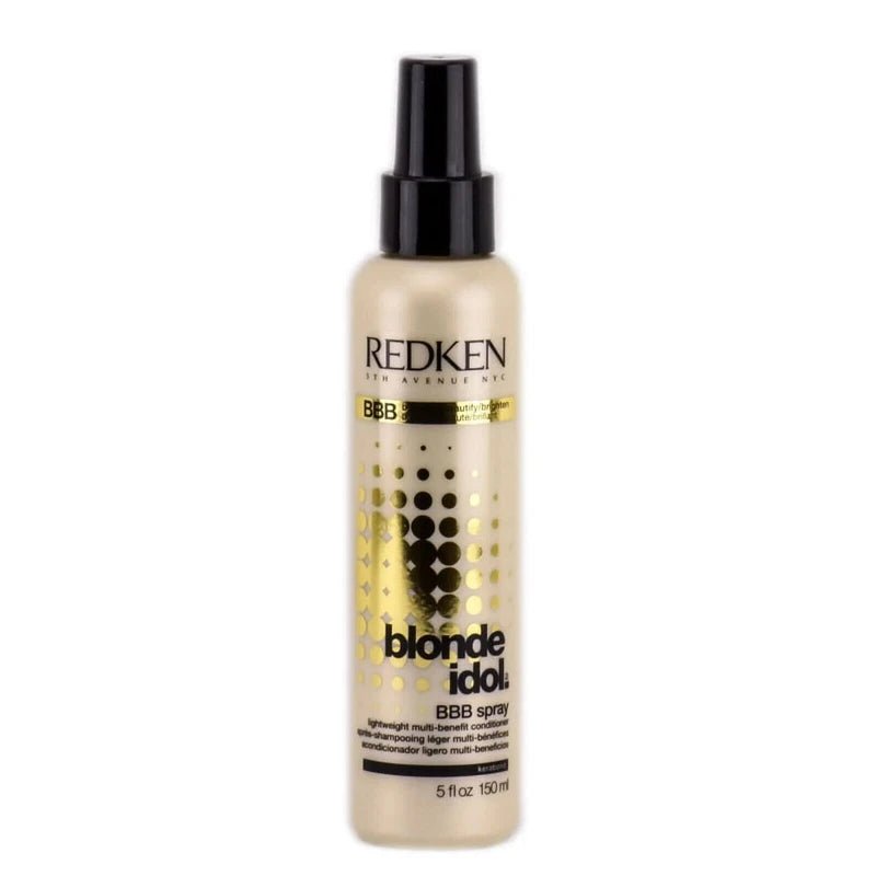 Bottle of Redken Blonde Idol BBB Spray Lightweight Multi-Benefit Conditioner 5oz