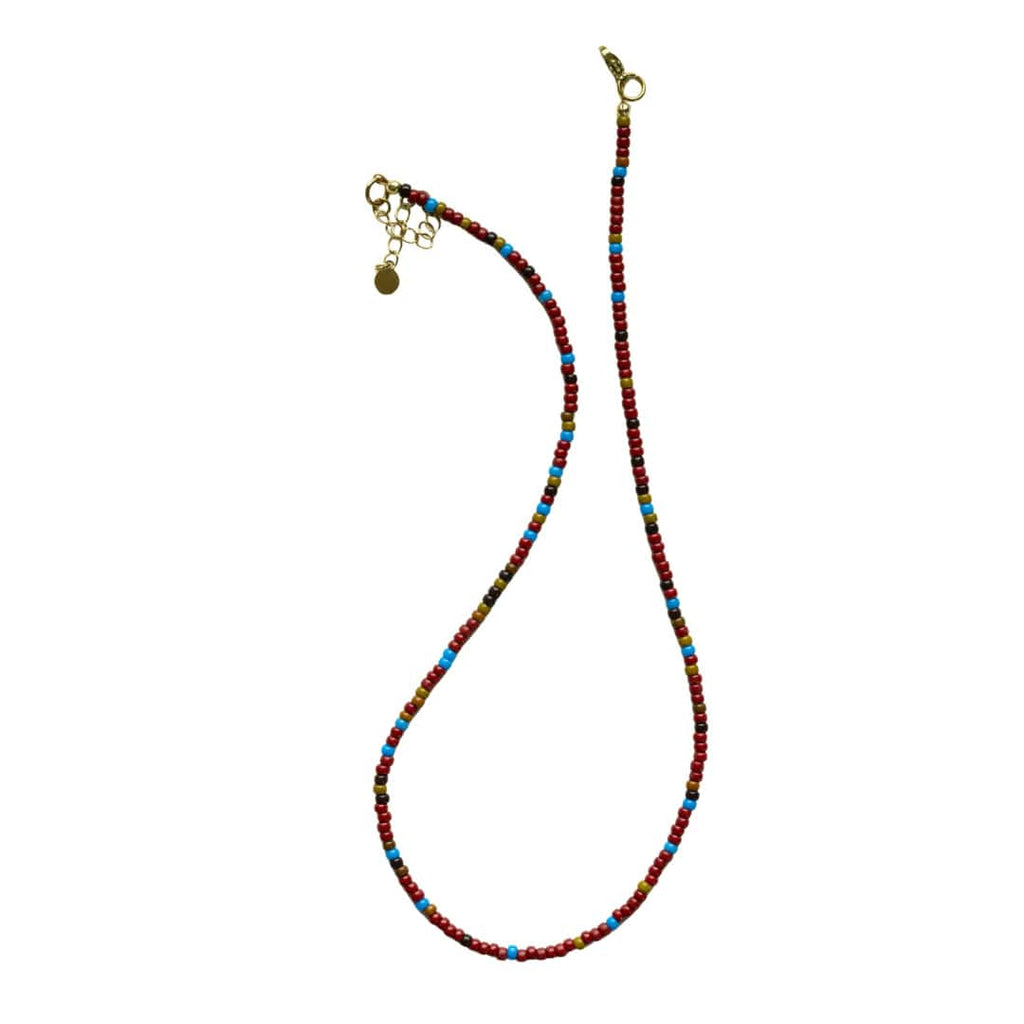 Red Marisol Beaded Necklace