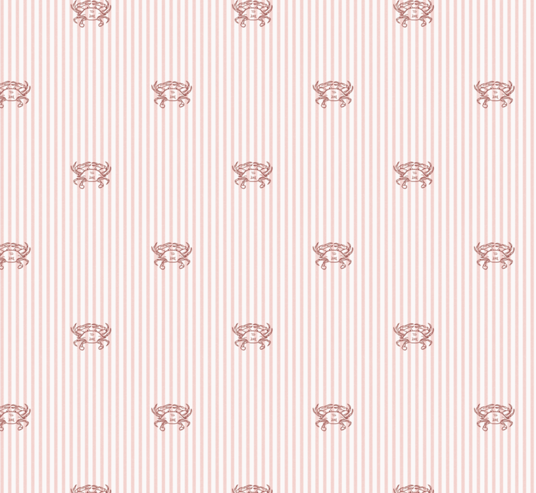 Claude Coastal Wallpaper - Preppy Blue & Sage Green Design