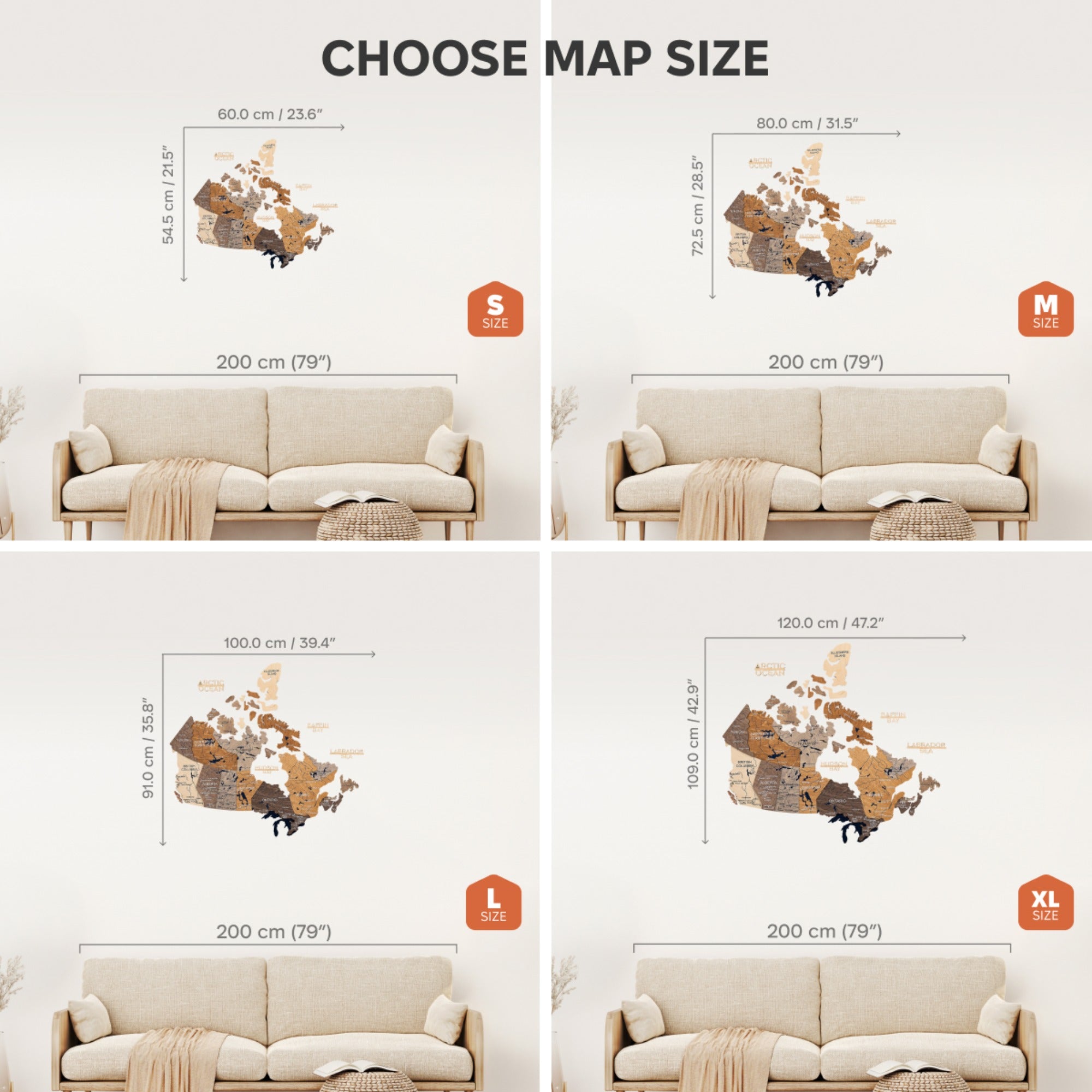 3D Wooden Map of Canada – Multicolor Travel Wall Art