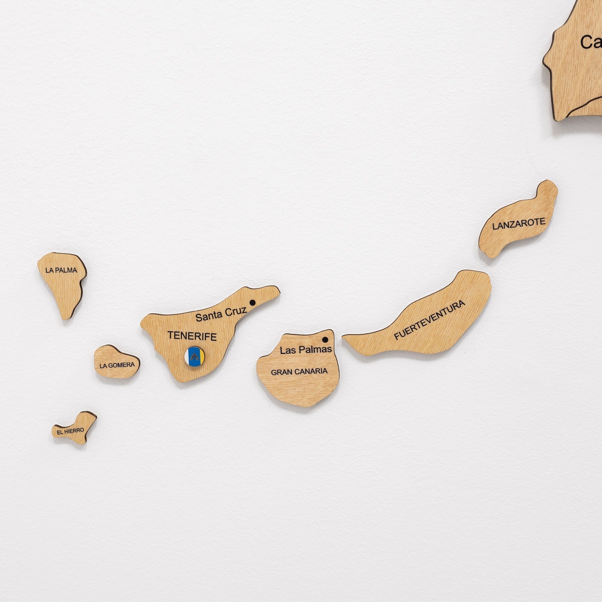 Gold Wooden Map of Spain Wall Art - Decorative Home Decor
