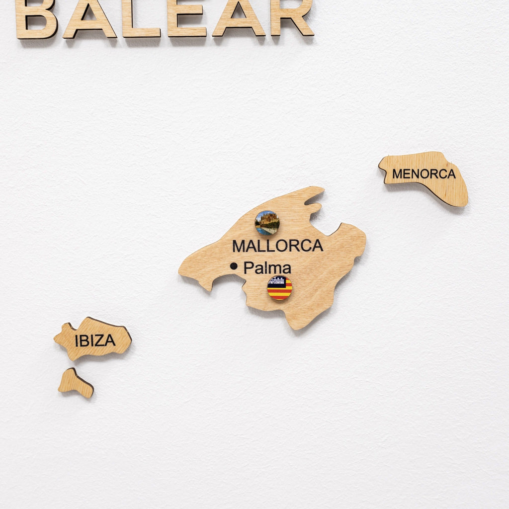 Gold Wooden Map of Spain Wall Art - Decorative Home Decor