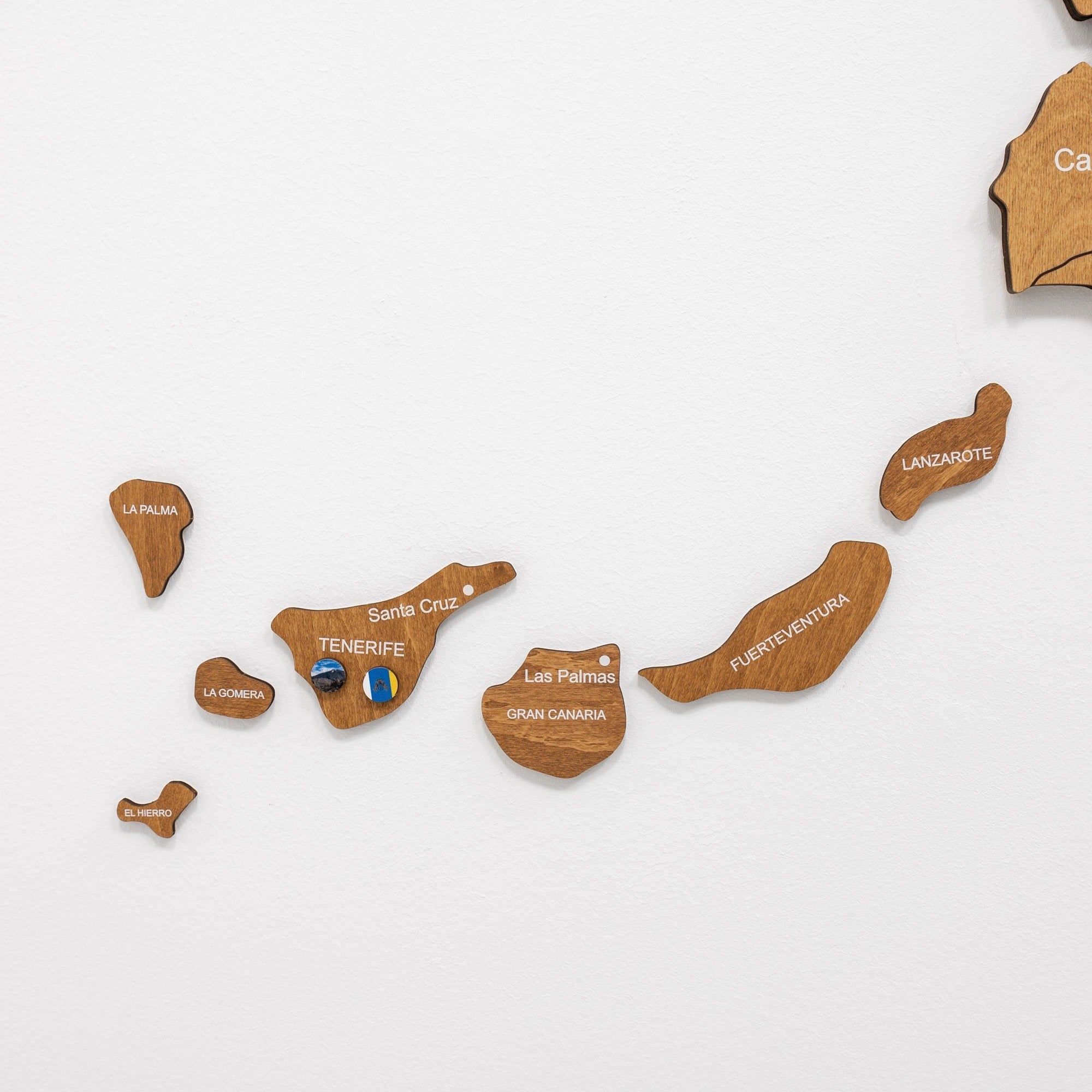 Wooden Map of Spain – Oak
