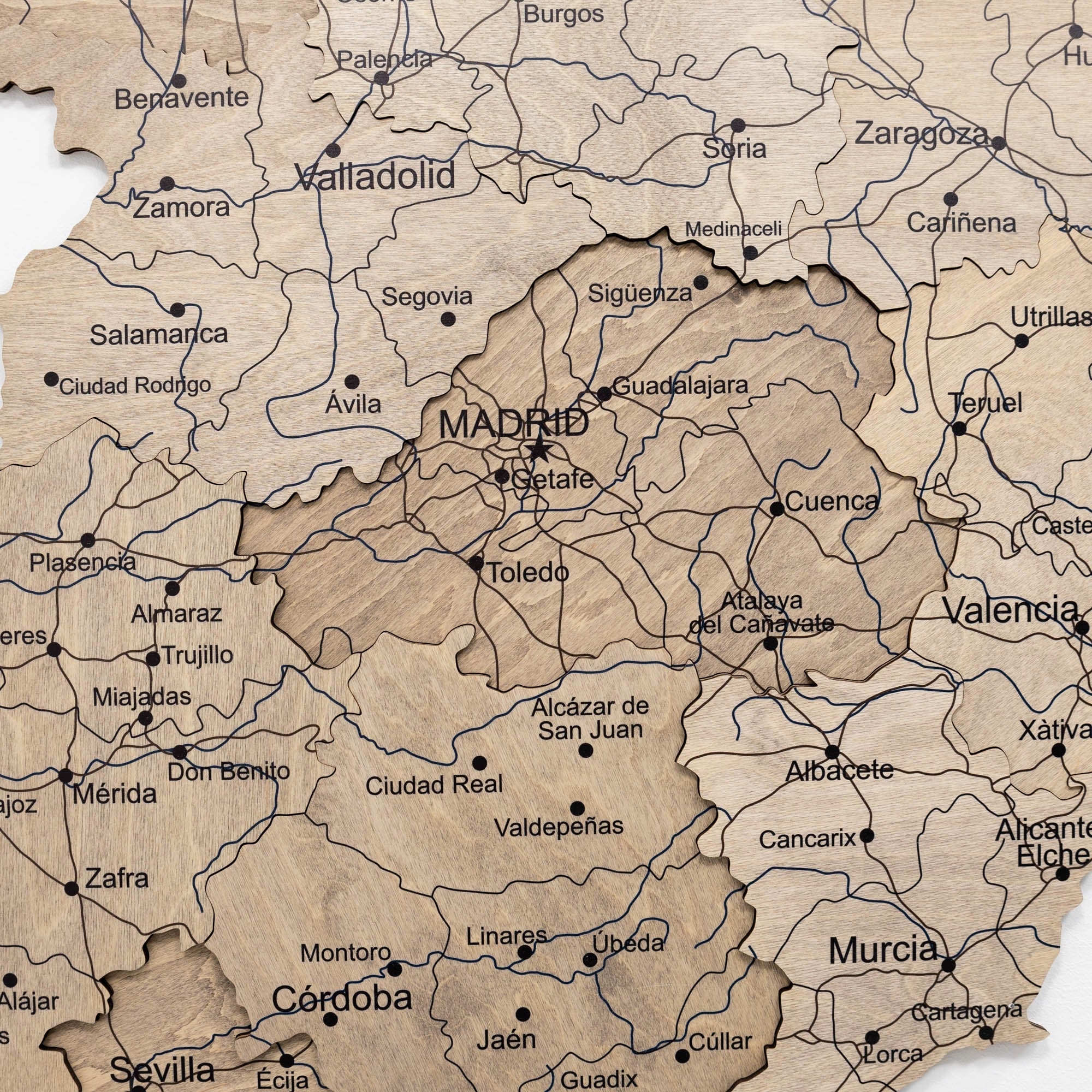 Terra Wooden Map of Spain – Earthy Toned Wall Art Decor