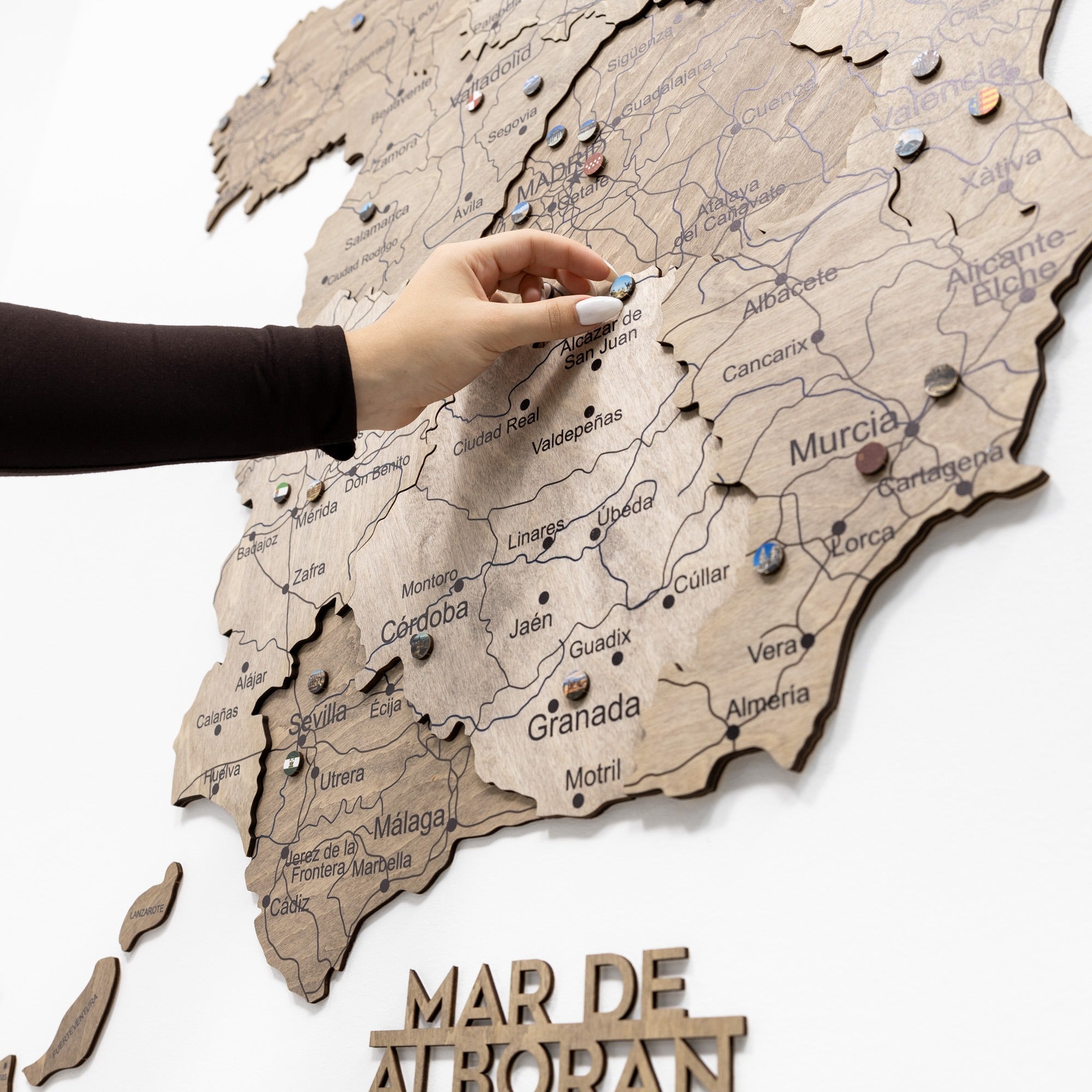 Terra Wooden Map of Spain – Earthy Toned Wall Art Decor