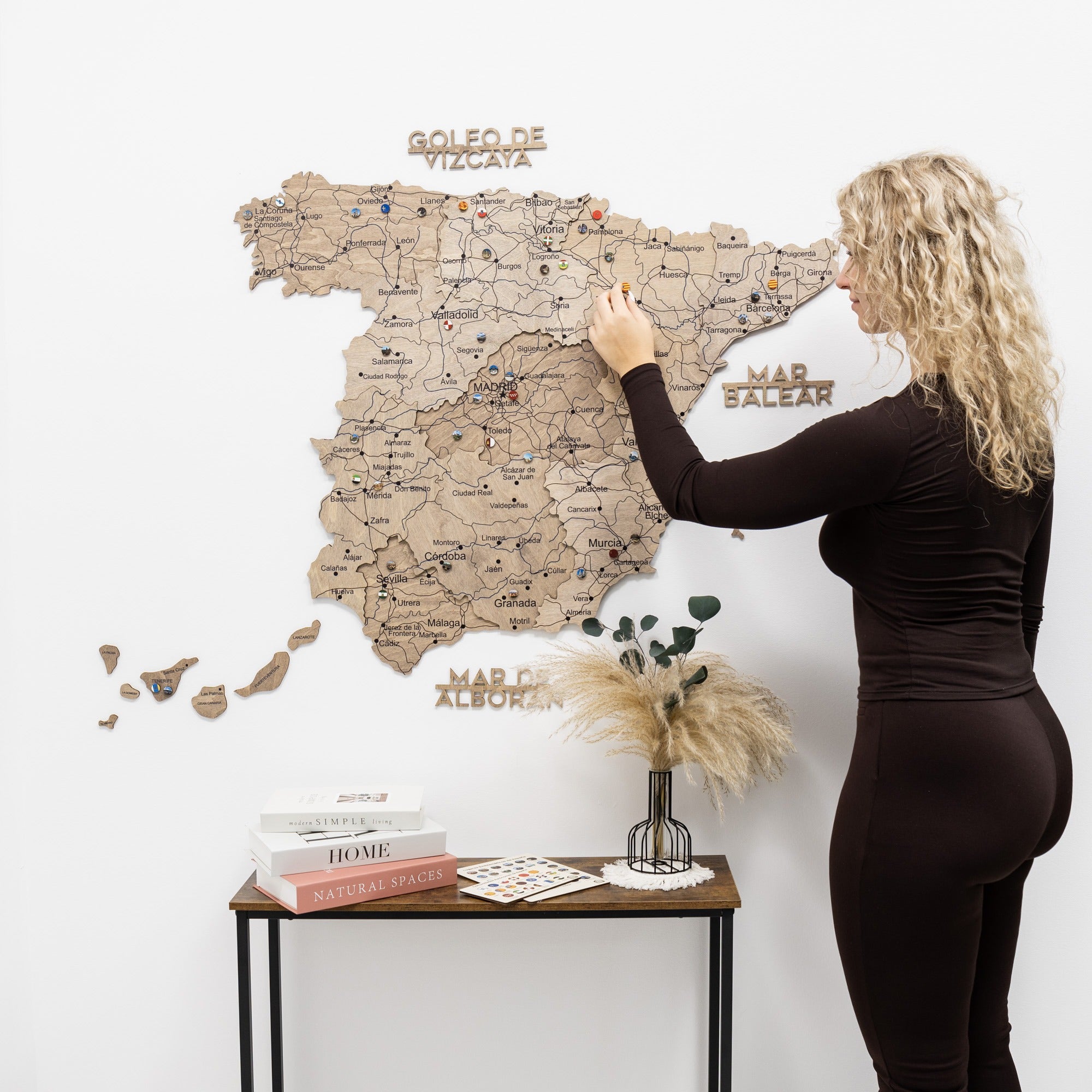 Terra Wooden Map of Spain – Earthy Toned Wall Art Decor