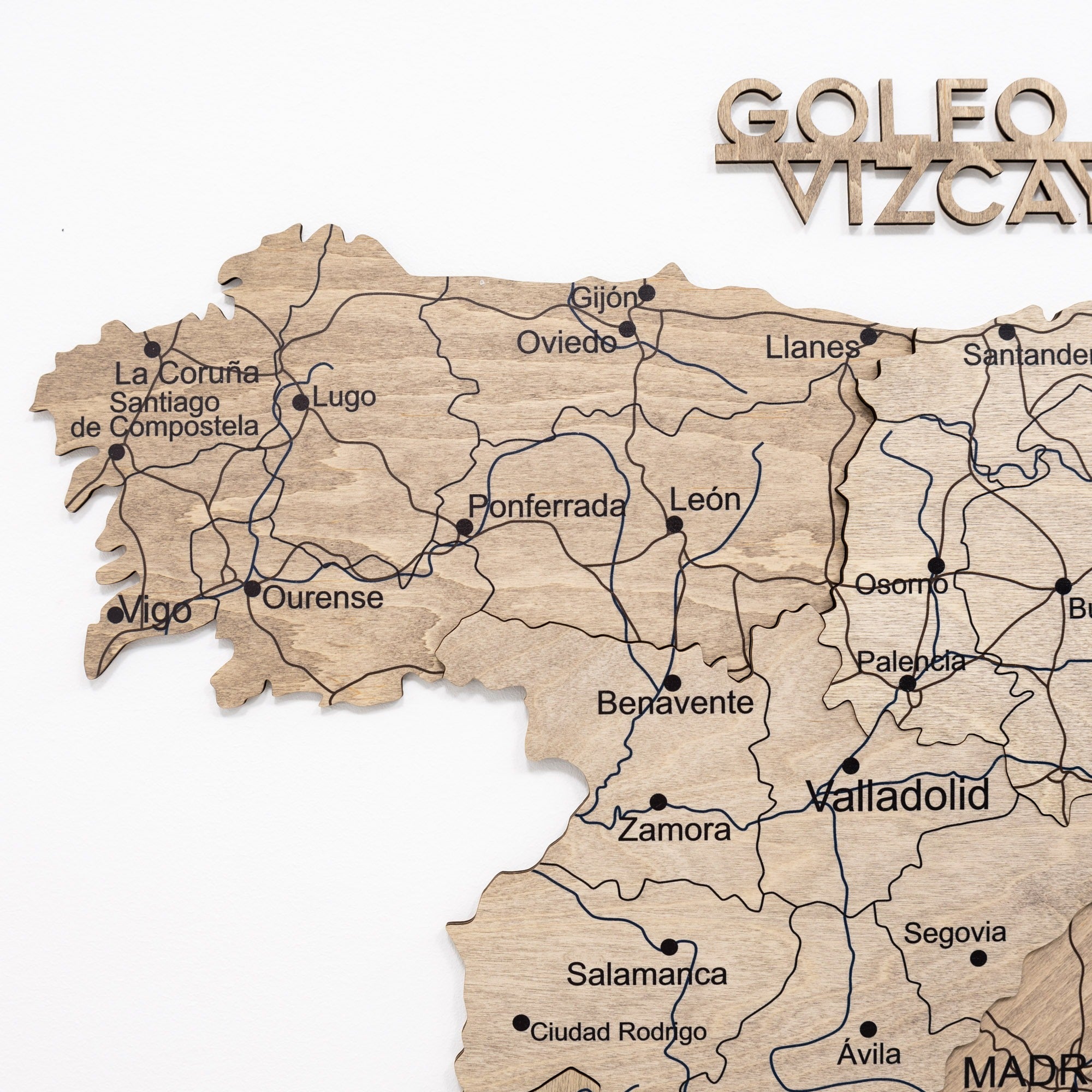 Terra Wooden Map of Spain – Earthy Toned Wall Art Decor