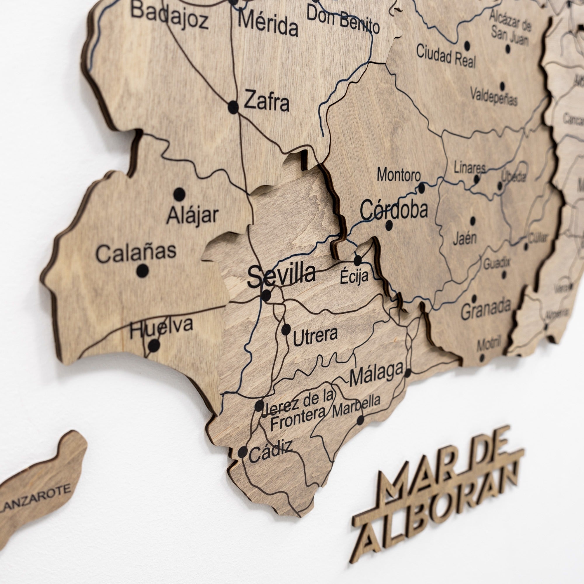 Terra Wooden Map of Spain – Earthy Toned Wall Art Decor